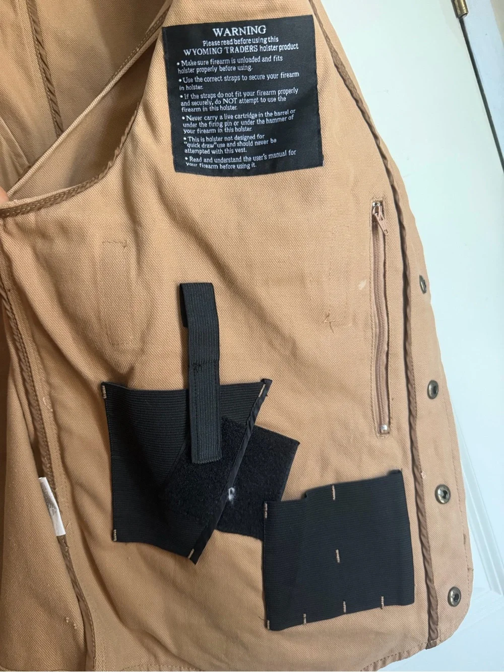 Wyoming Trader Mens Concealed Carry Texas Canvas Vest L rodeo barncore outdoors